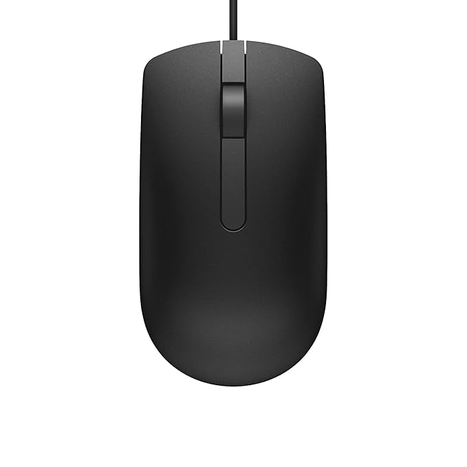 Dell MS116 Wired Mouse, 1000 DPI, Scrolling Wheel